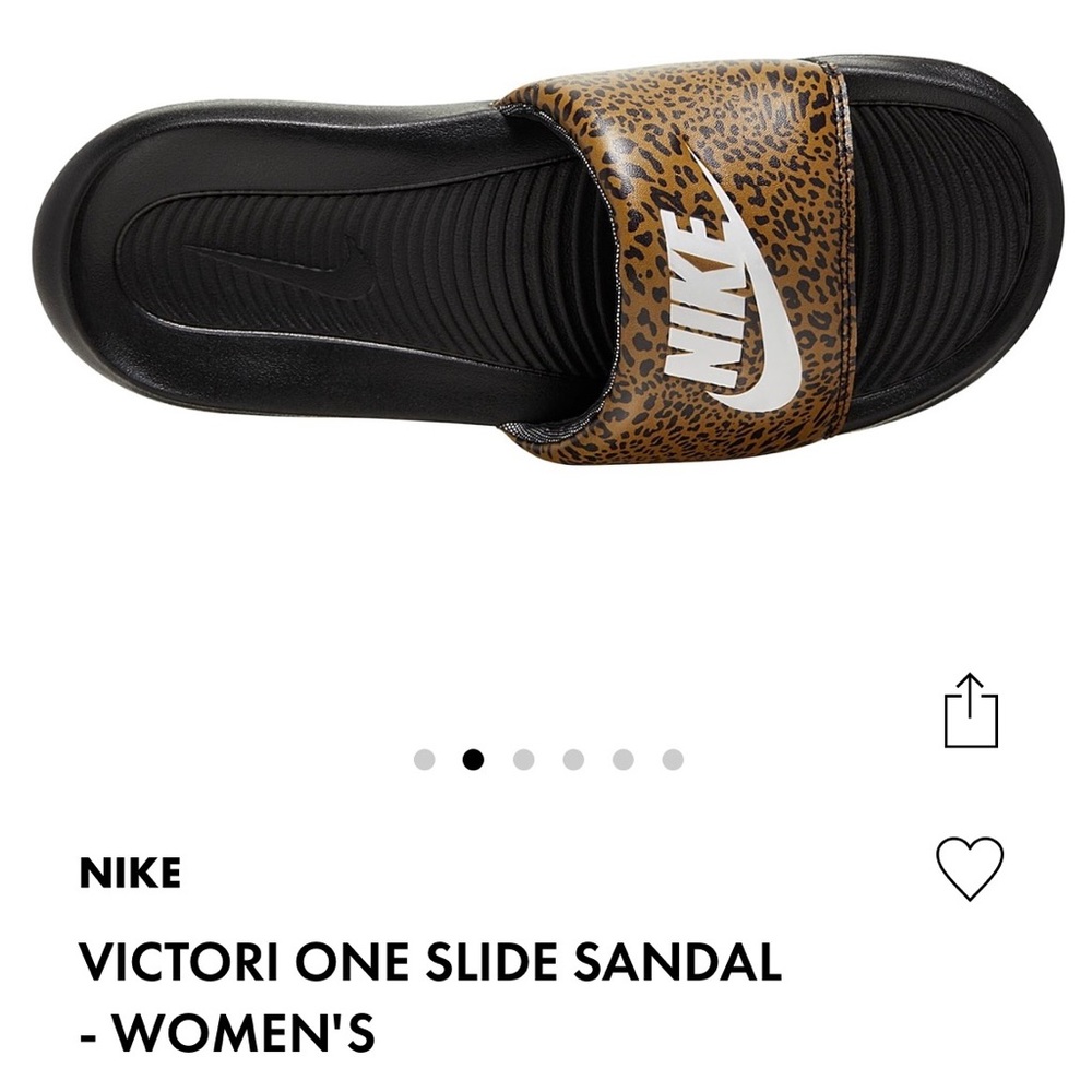 Nike Victori one slide sandal cheetah print Sz 7 worn once